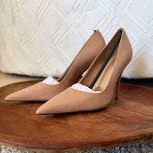 Sleek Pointed-Toe Nude High Heels for Women